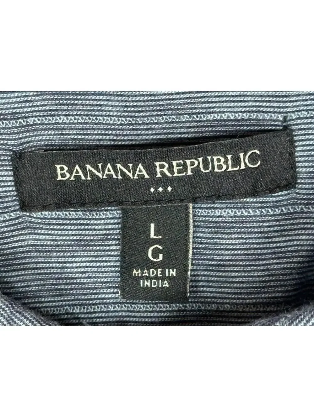 Banana Republic 100% Cotton 1/4 Button Polo Shirt Blue Men L